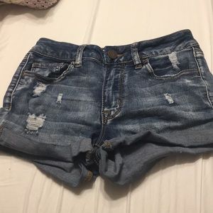 Stretchy Distressed Jean shorts